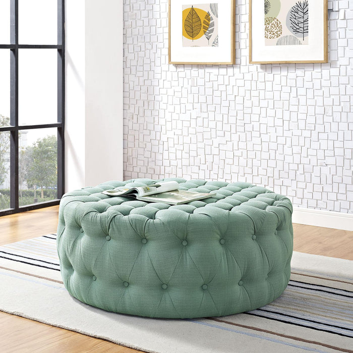 Amour Upholstered Fabric Ottoman