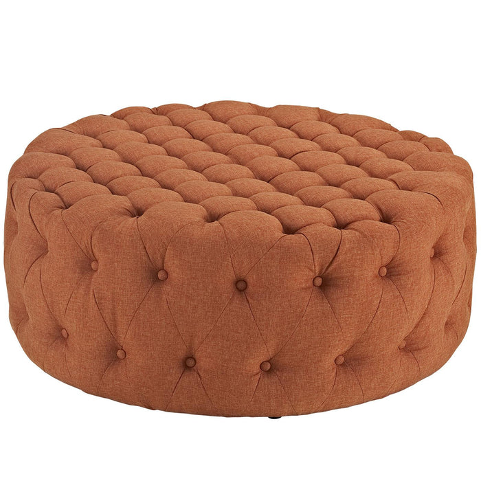 Amour Upholstered Fabric Ottoman