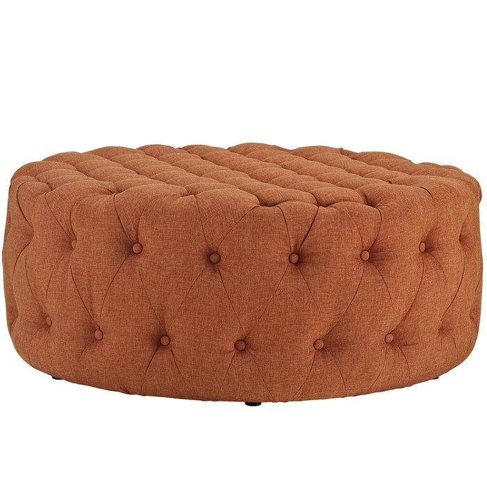 Amour Upholstered Fabric Ottoman