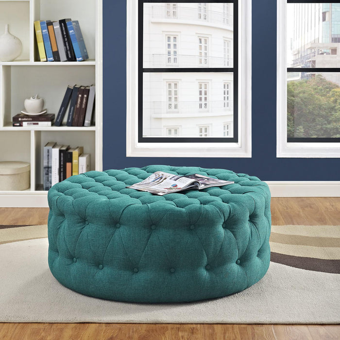 Amour Upholstered Fabric Ottoman