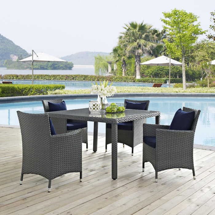 Sojourn 4 Piece Outdoor Patio Sunbrella� Dining Set