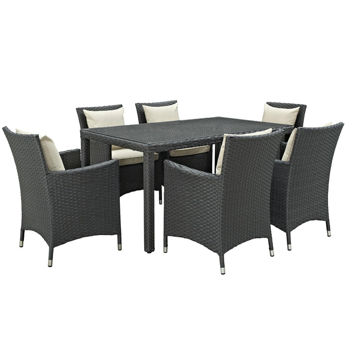 Sojourn 7 Piece Outdoor Patio Sunbrella� Dining Set image