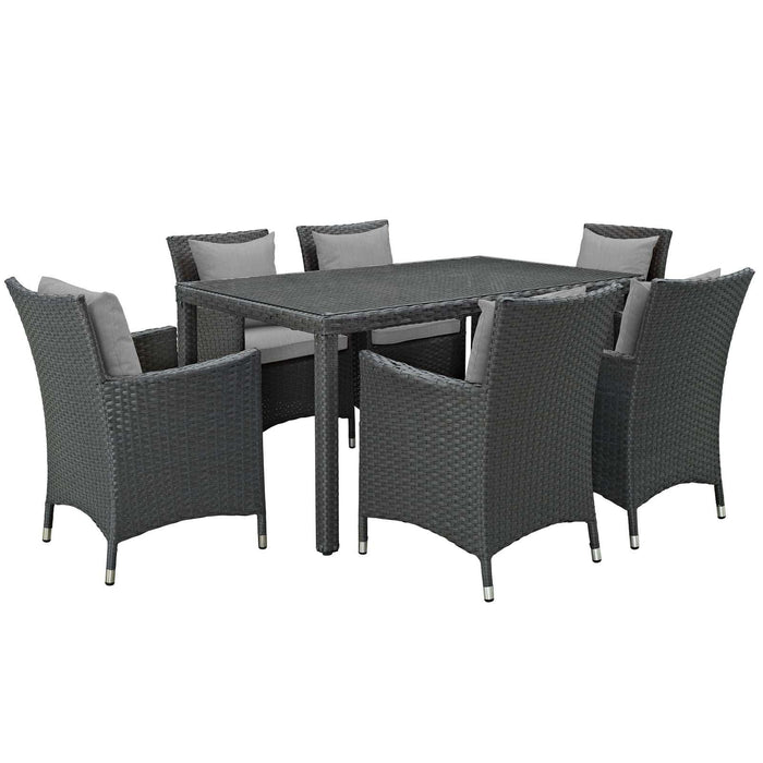 Sojourn 7 Piece Outdoor Patio Sunbrella� Dining Set