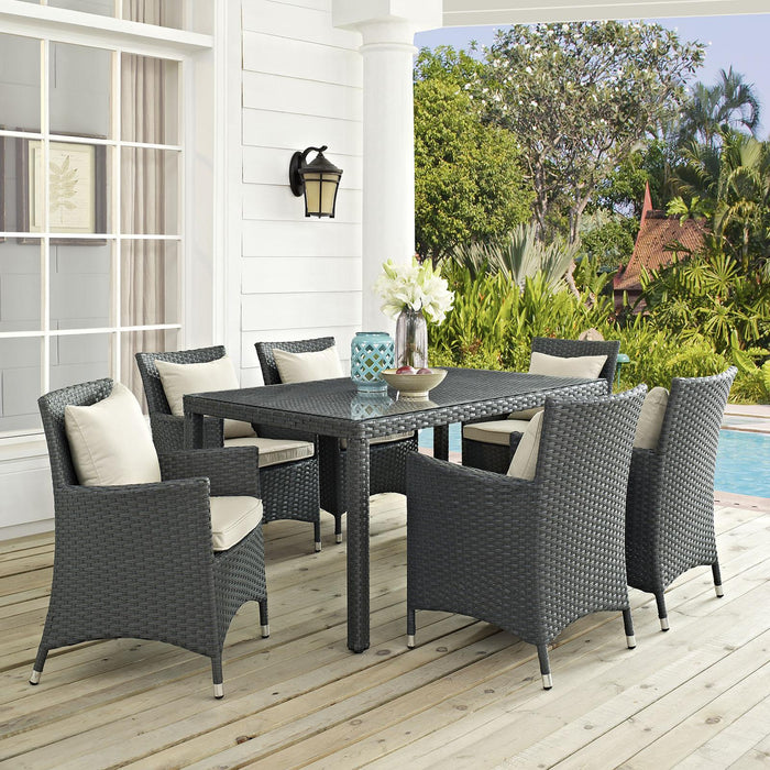 Sojourn 7 Piece Outdoor Patio Sunbrella� Dining Set