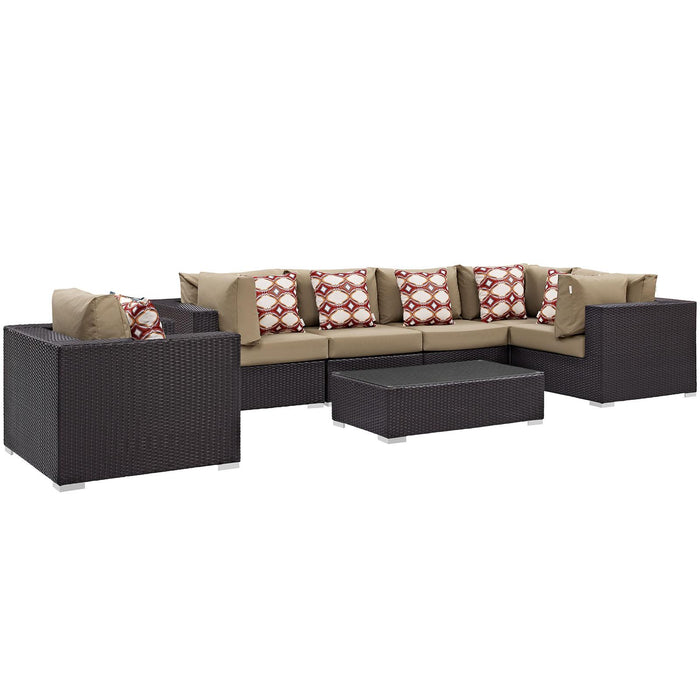 Convene 7 Piece Outdoor Patio Sectional Set