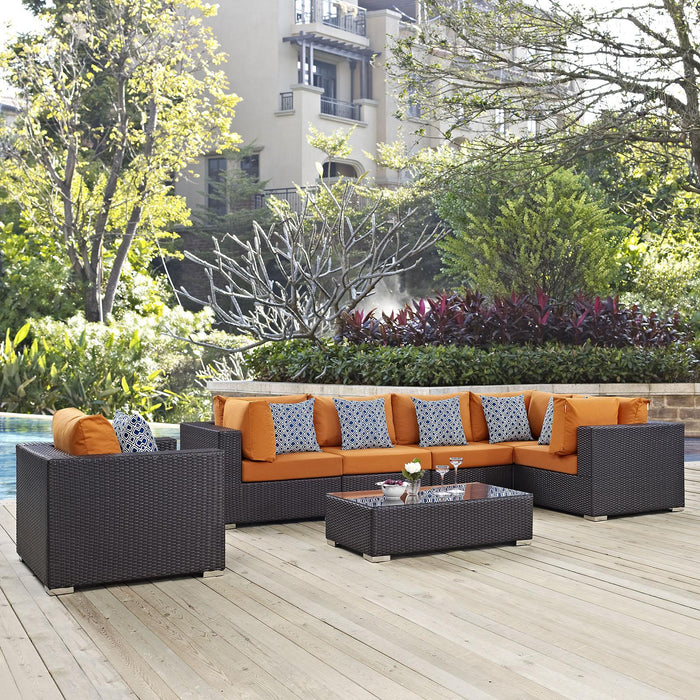 Convene 7 Piece Outdoor Patio Sectional Set