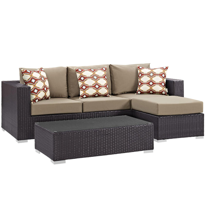 Convene 3 Piece Outdoor Patio Sofa Set