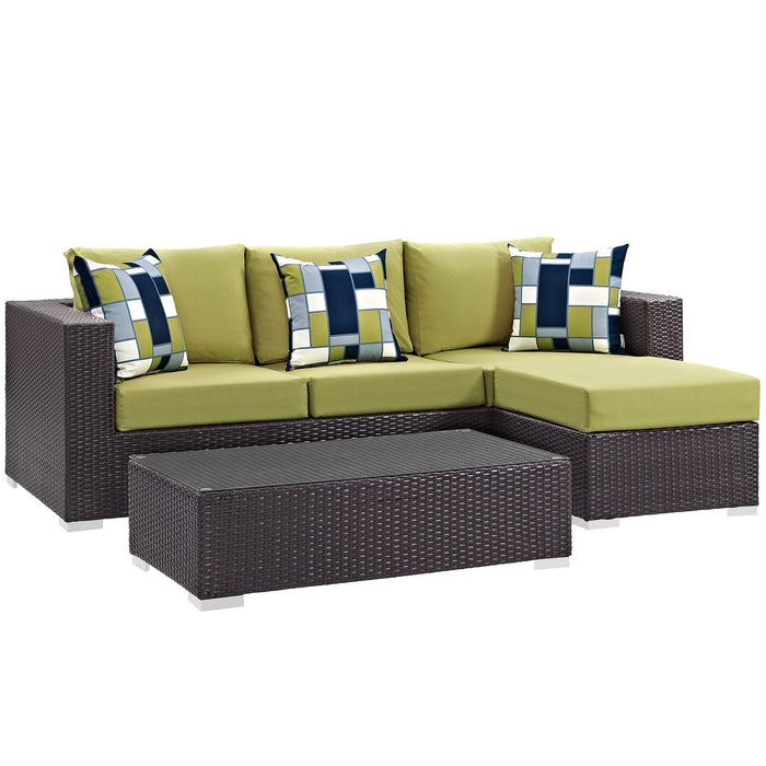 Convene 3 Piece Outdoor Patio Sofa Set