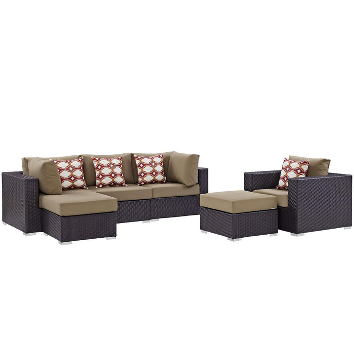 Convene 6 Piece Outdoor Patio Sectional Set