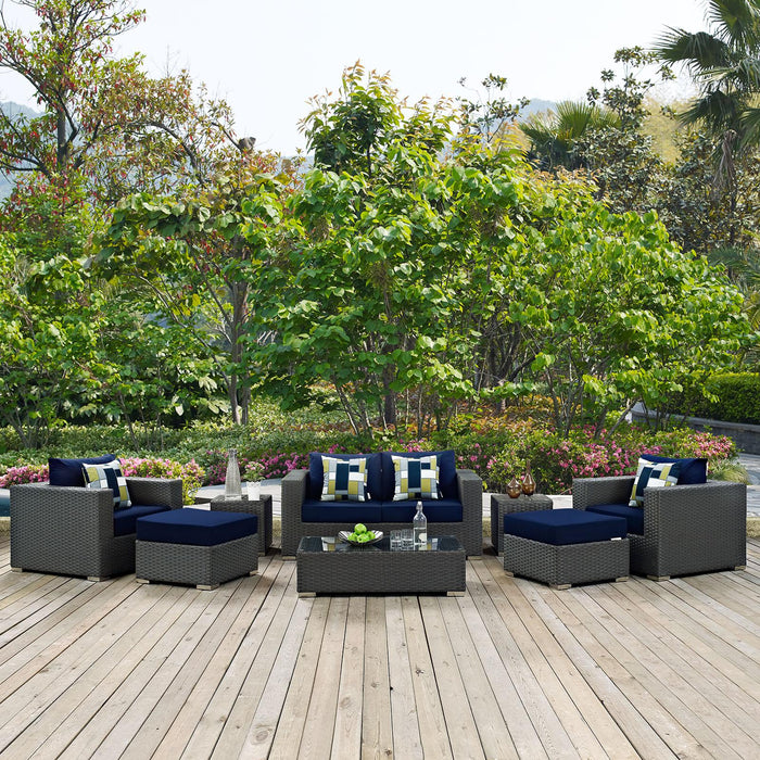 Sojourn 8 Piece Outdoor Patio Sunbrella� Sectional Set