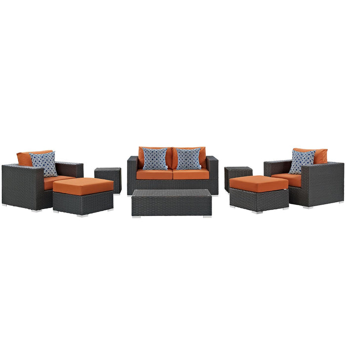 Sojourn 8 Piece Outdoor Patio Sunbrella� Sectional Set