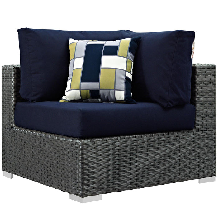 Sojourn 5 Piece Outdoor Patio Sunbrella� Sectional Set