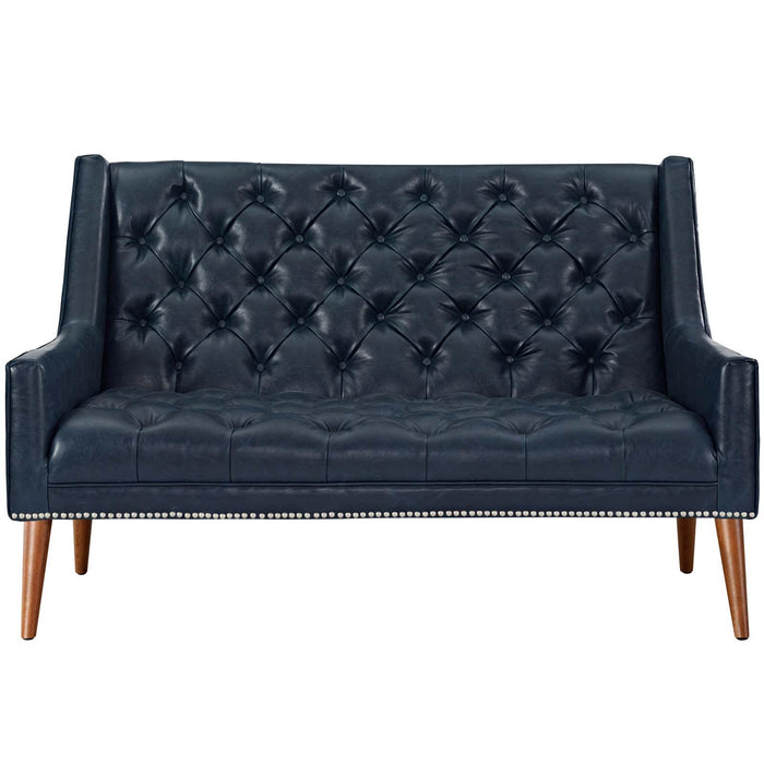 Peruse Upholstered Vinyl Loveseat