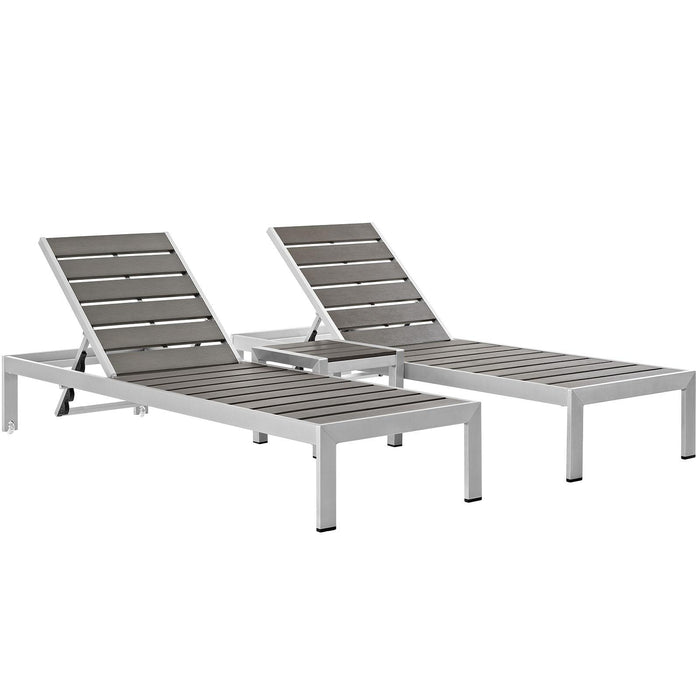 Shore 3 Piece Outdoor Patio Aluminum Set image