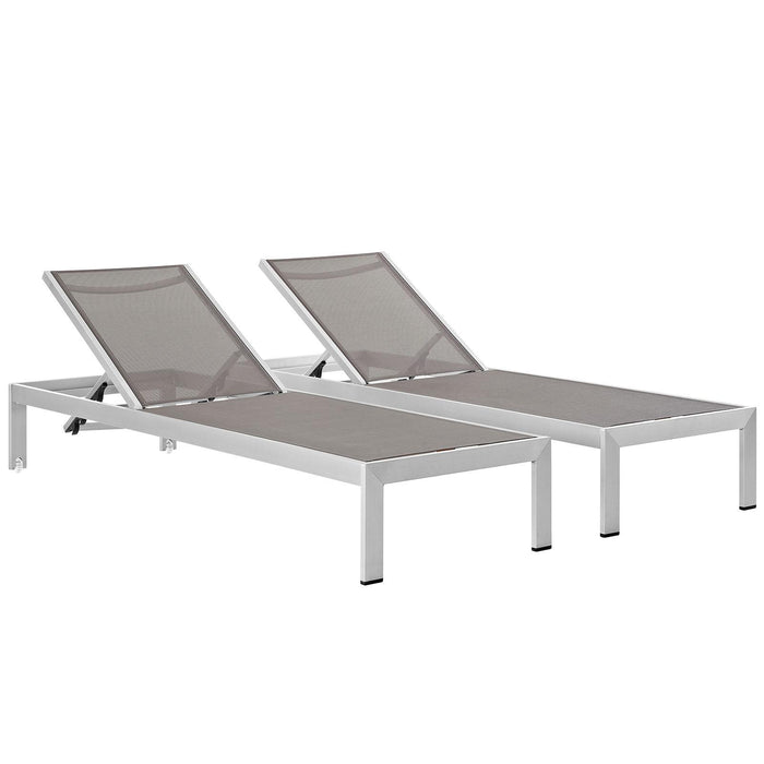 Shore Chaise Outdoor Patio Aluminum Set of 2