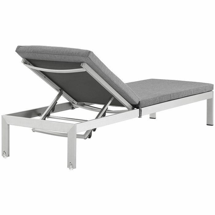 Shore Outdoor Patio Aluminum Chaise with Cushions