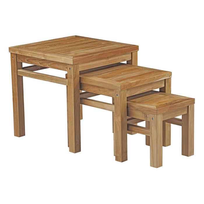 Marina Outdoor Patio Teak Nesting Table image