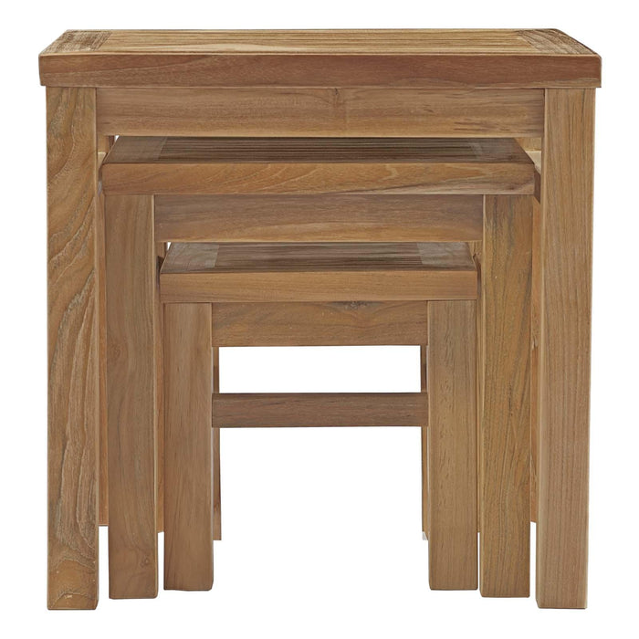 Marina Outdoor Patio Teak Nesting Table