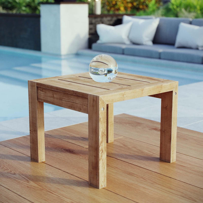 Upland Outdoor Patio Wood Side Table