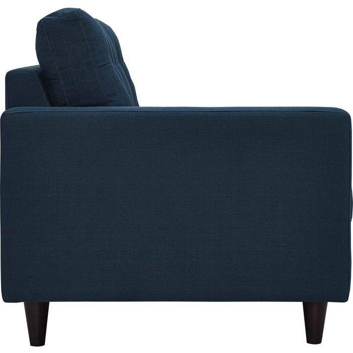 Empress Left-Facing Upholstered Fabric Loveseat