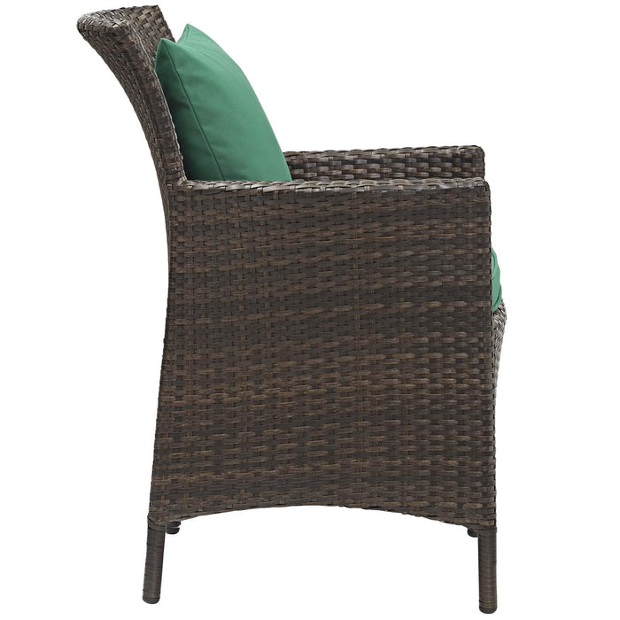 Conduit Outdoor Patio Wicker Rattan Dining Armchair