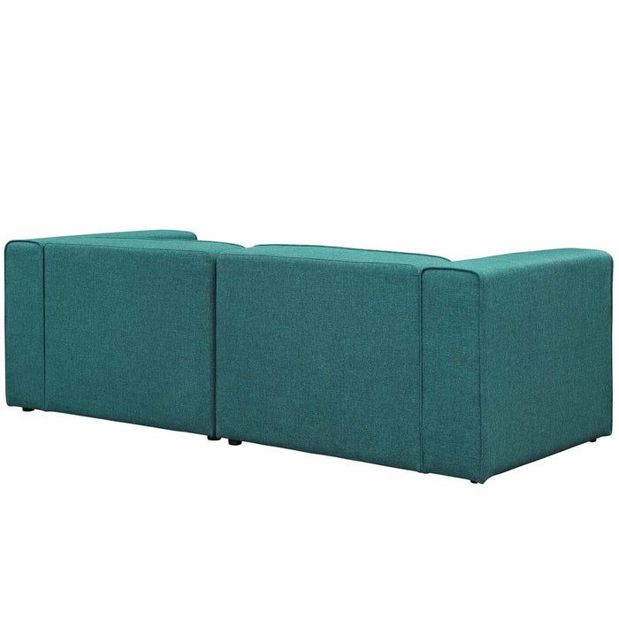 Mingle 2 Piece Upholstered Fabric Sectional Sofa Set