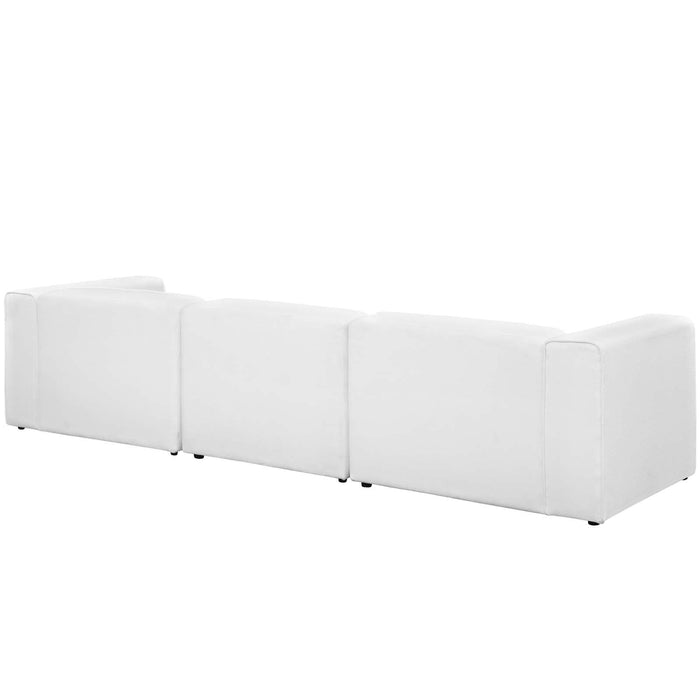 Mingle 4 Piece Upholstered Fabric Sectional Sofa Set