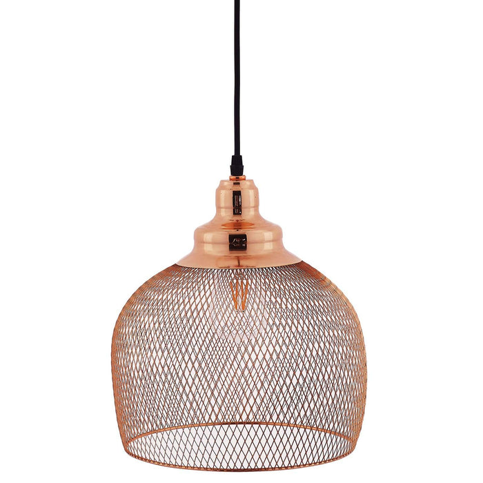 Glimmer Half-Sphere Rose Gold Pendant Light