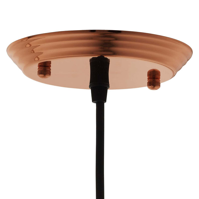 Dimple 6.5" Bell-Shaped Rose Gold Pendant Light