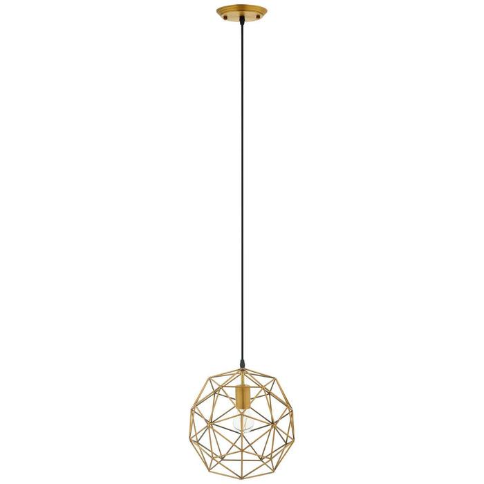 Rarity Geometric Decagon-Shaped Brass Pendant Light image