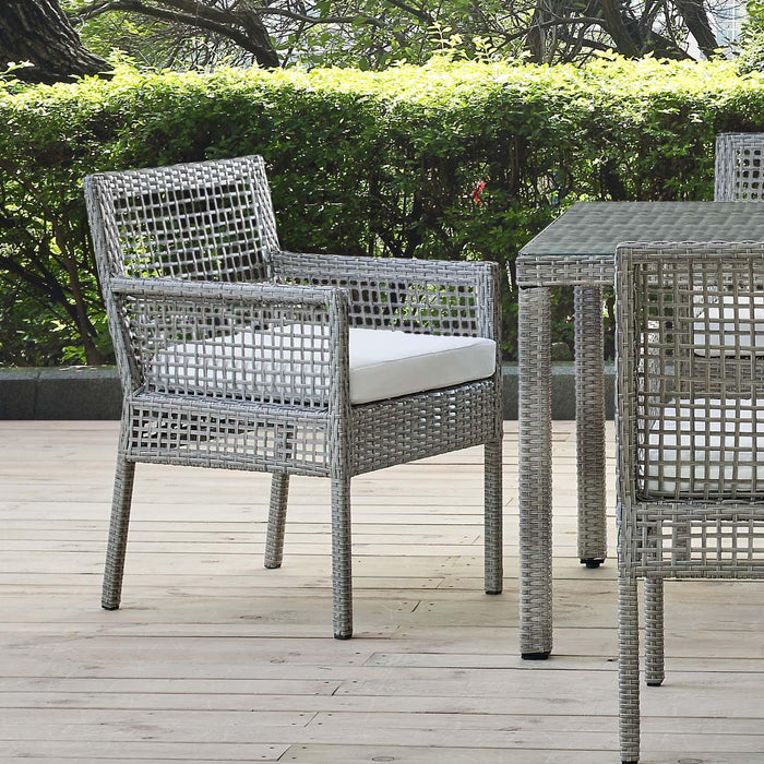 Aura Outdoor Patio Wicker Rattan Dining Armchair