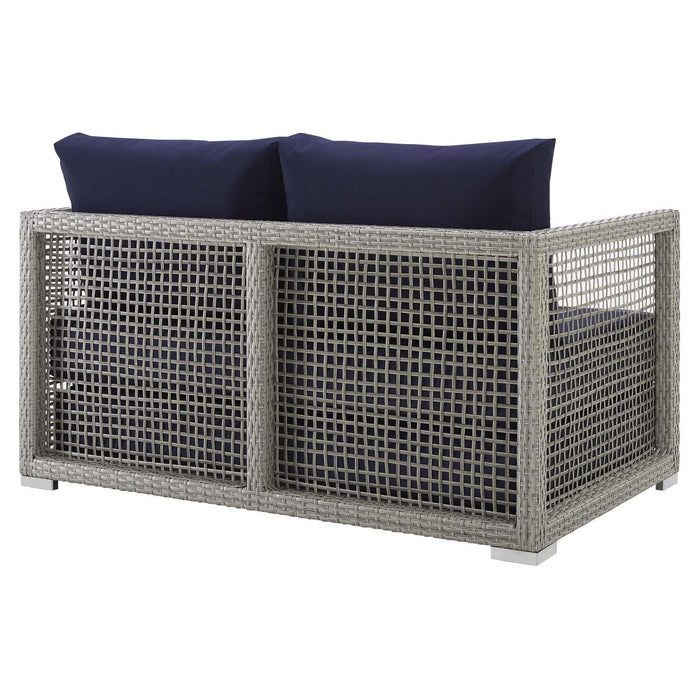 Aura Outdoor Patio Wicker Rattan Loveseat