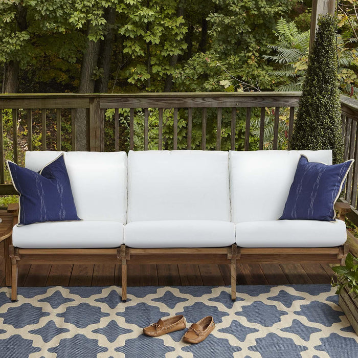 Saratoga Outdoor Patio Premium Grade A Teak Wood Sofa