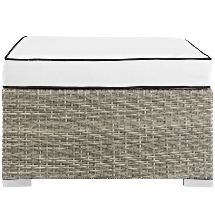 Repose Outdoor Patio Upholstered Fabric Ottoman