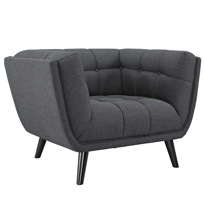 Bestow 2 Piece Upholstered Fabric Loveseat and Armchair Set