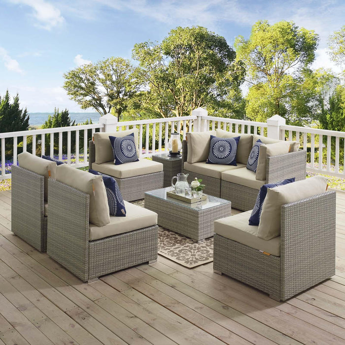 Repose 7 Piece Outdoor Patio Sunbrella� Sectional Set