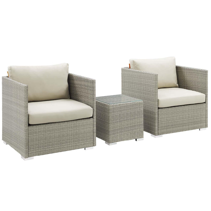 Repose 3 Piece Outdoor Patio Sunbrella� Sectional Set image