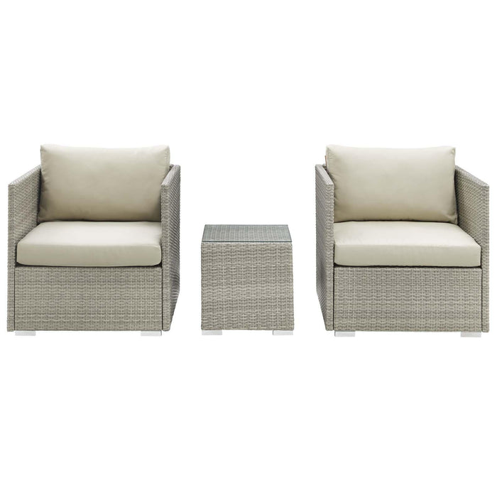 Repose 3 Piece Outdoor Patio Sunbrella� Sectional Set