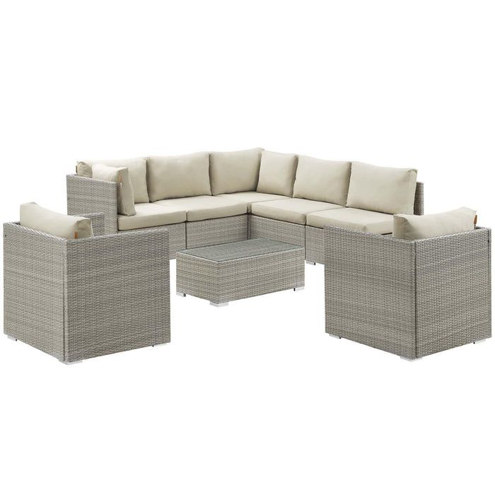 Repose 8 Piece Outdoor Patio Sunbrella� Sectional Set image