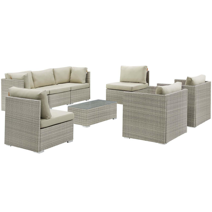 Repose 8 Piece Outdoor Patio Sunbrella� Sectional Set