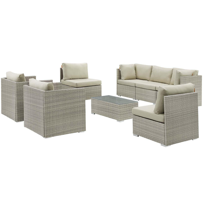 Repose 8 Piece Outdoor Patio Sunbrella� Sectional Set