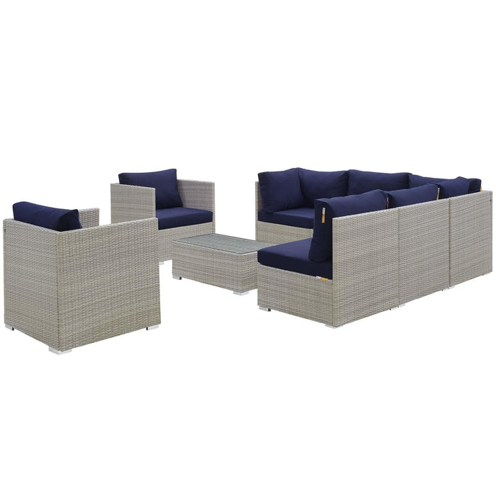 Repose 8 Piece Outdoor Patio Sunbrella� Sectional Set