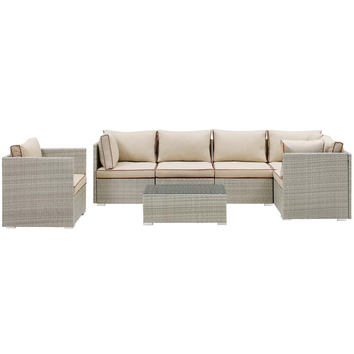 Repose 7 Piece Outdoor Patio Sectional Set