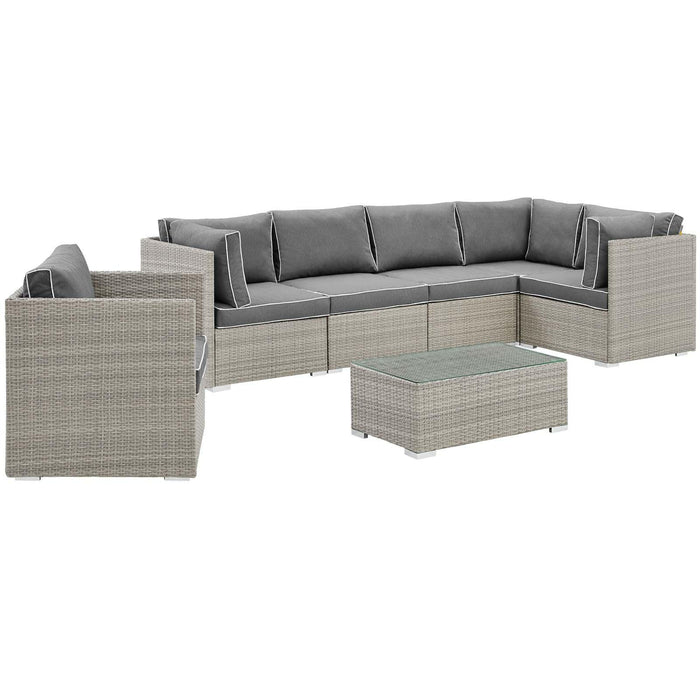 Repose 7 Piece Outdoor Patio Sectional Set