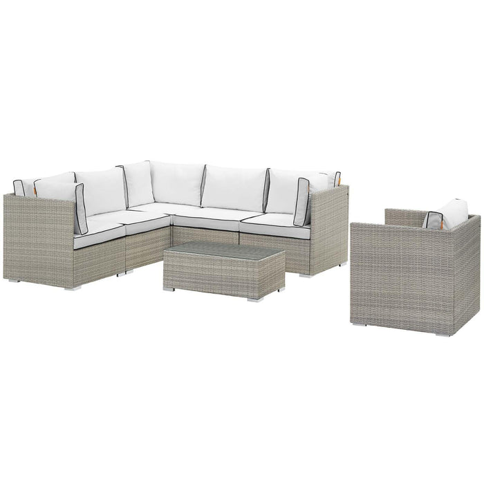 Repose 7 Piece Outdoor Patio Sectional Set