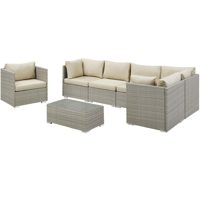 Repose 7 Piece Outdoor Patio Sunbrella� Sectional Set