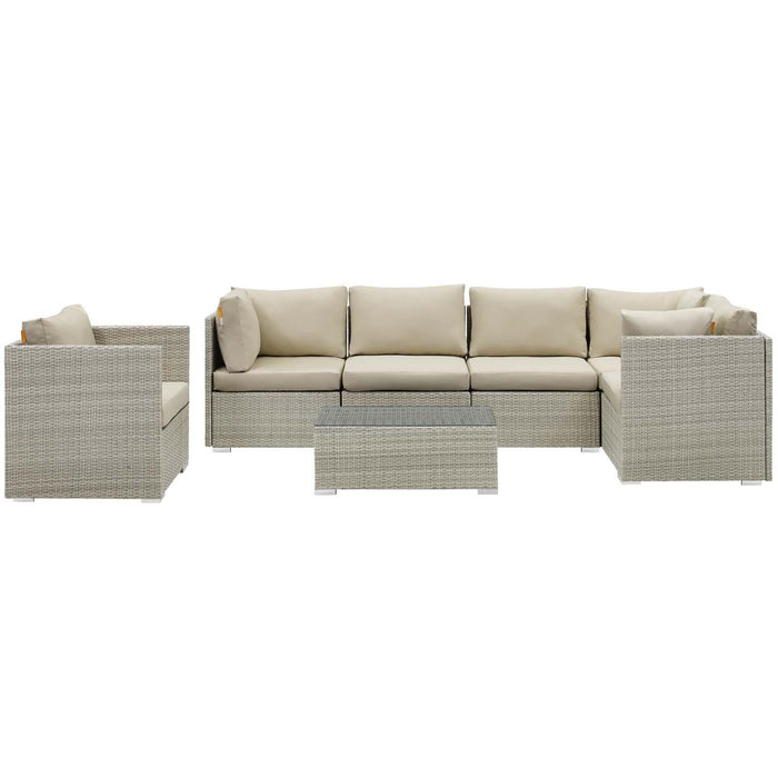 Repose 7 Piece Outdoor Patio Sunbrella� Sectional Set