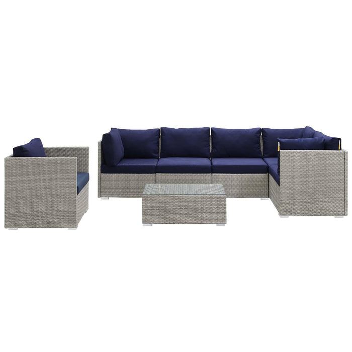 Repose 7 Piece Outdoor Patio Sunbrella� Sectional Set