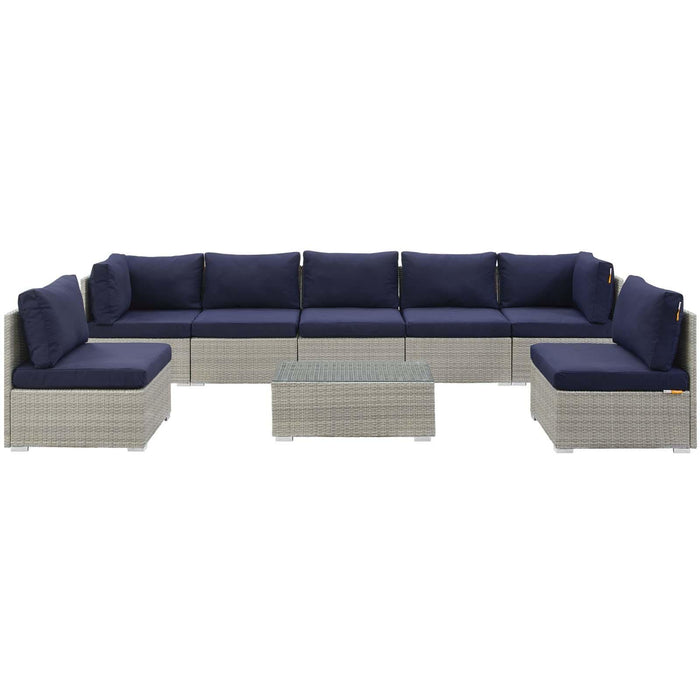 Repose 8 Piece Outdoor Patio Sunbrella� Sectional Set