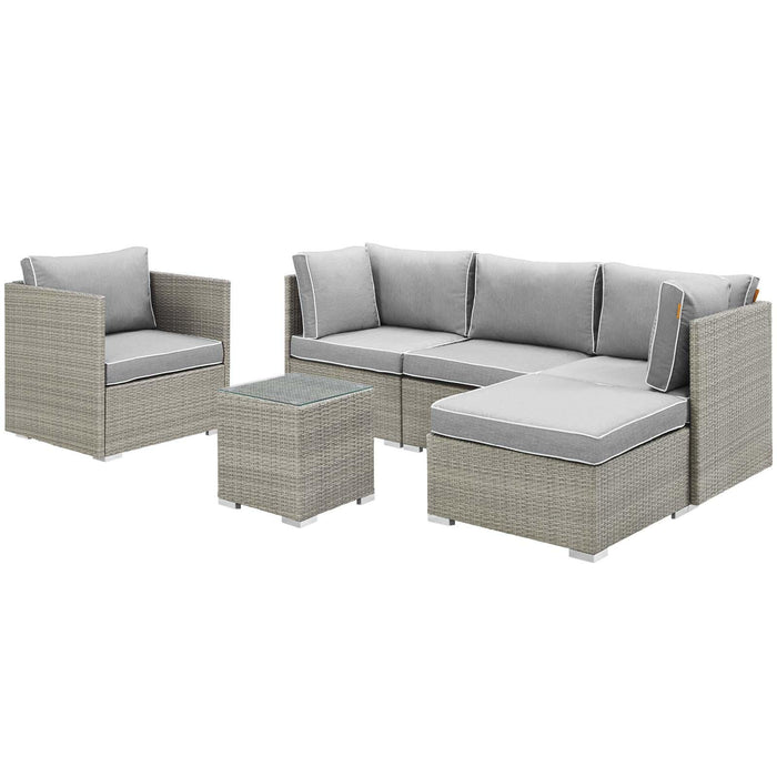 Repose 6 Piece Outdoor Patio Sectional Set